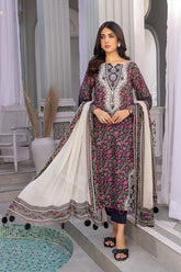 3-PC Unstitched Printed Lawn Shirt with Chiffon Dupatta and Trouser CP4-024